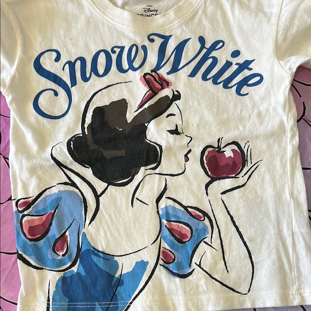 Disney Snow White Tee with Blue and Red Accents